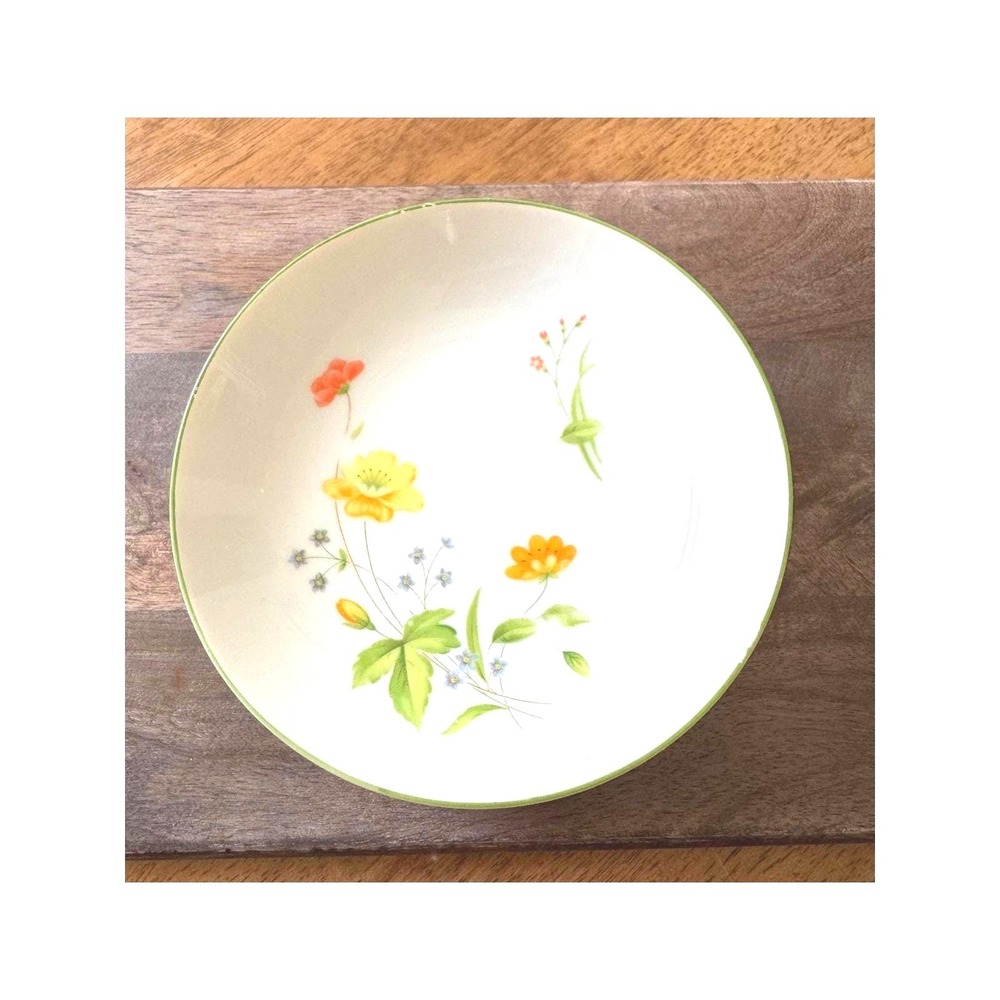 Castlecourt April Flowers Fine China Fruit Bowl Japan Vtg 1970's